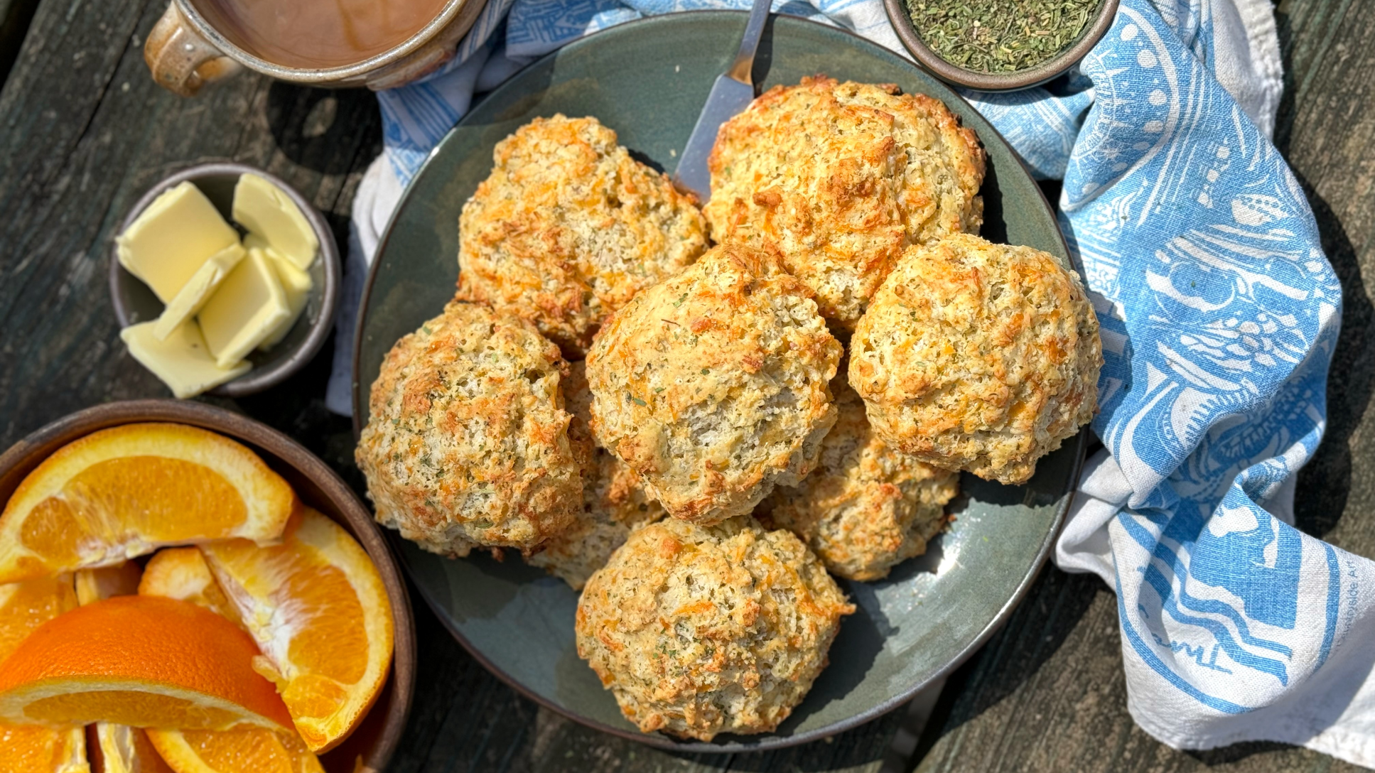 Herby Cheddar Drop Biscuits