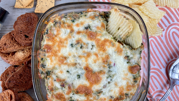 Cheesy Spinach and Mushroom Dip