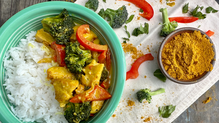Golden Coconut Chicken and Veggies