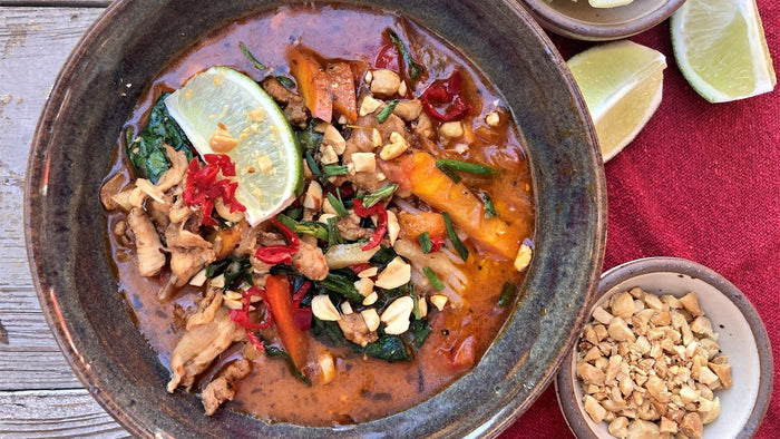 Thai Red Curry Chicken Soup