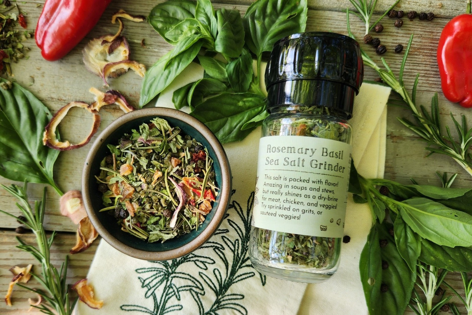 Rosemary Basil Sea Salt Grinder