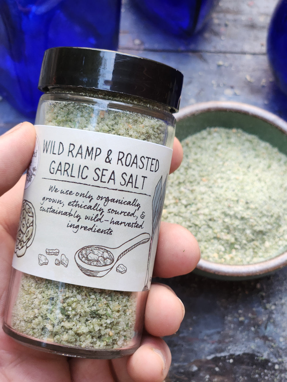 Wild Ramp & Roasted Garlic Sea Salt Shaker