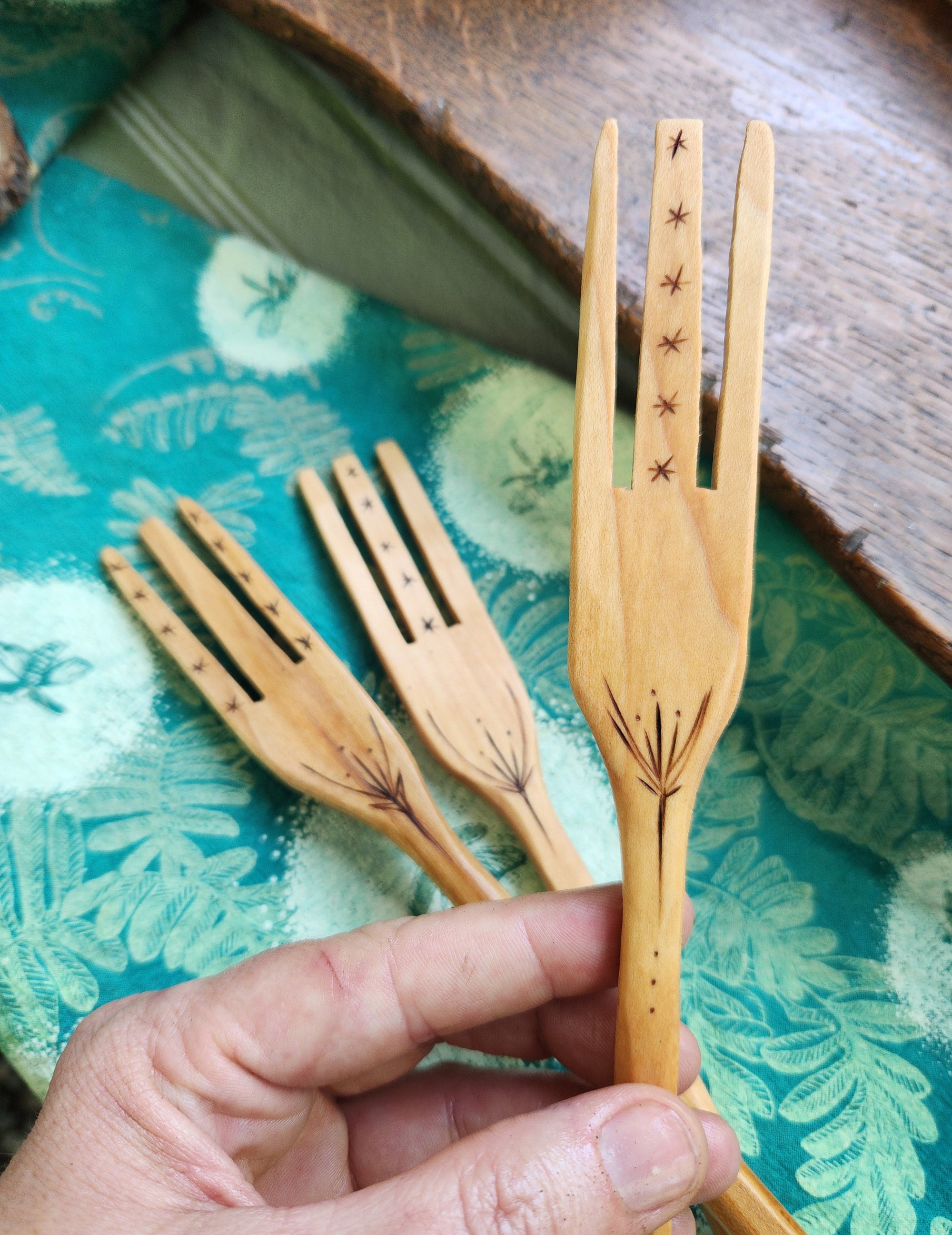 Hand-Made Wooden Fork
