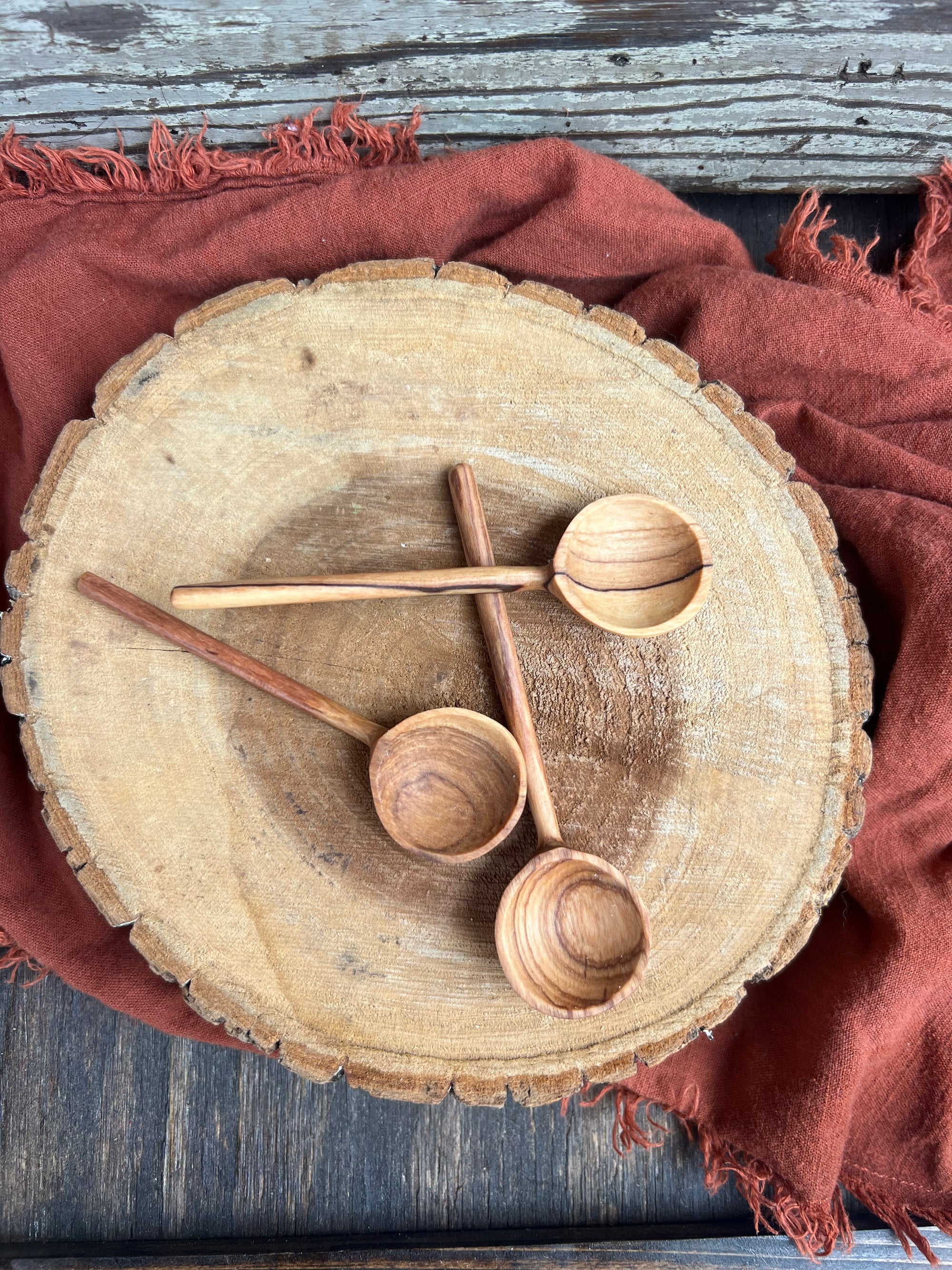 Hand-carved Wooden Tea & Herb Spoon