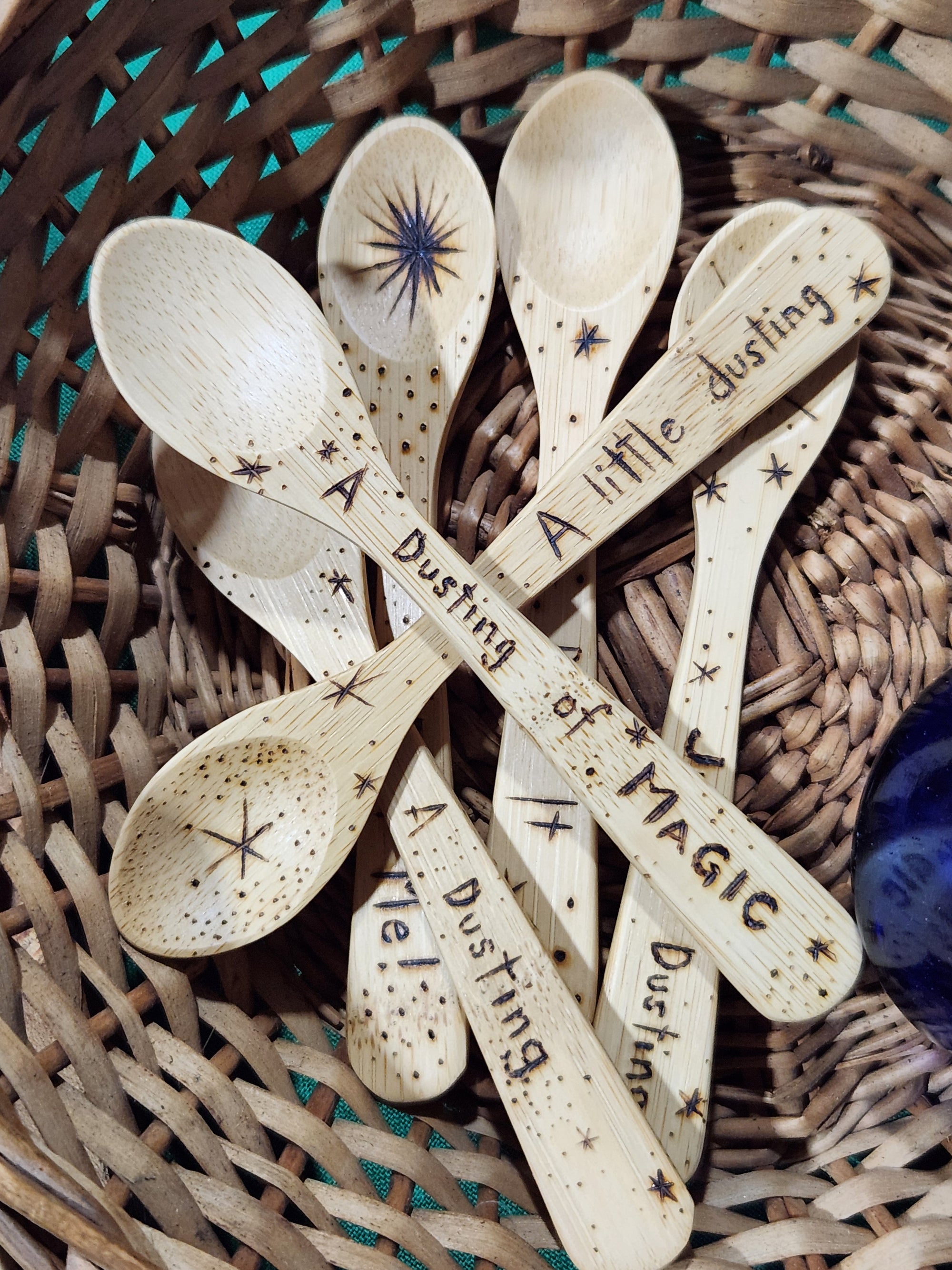 Wood-burned Bamboo Spoon